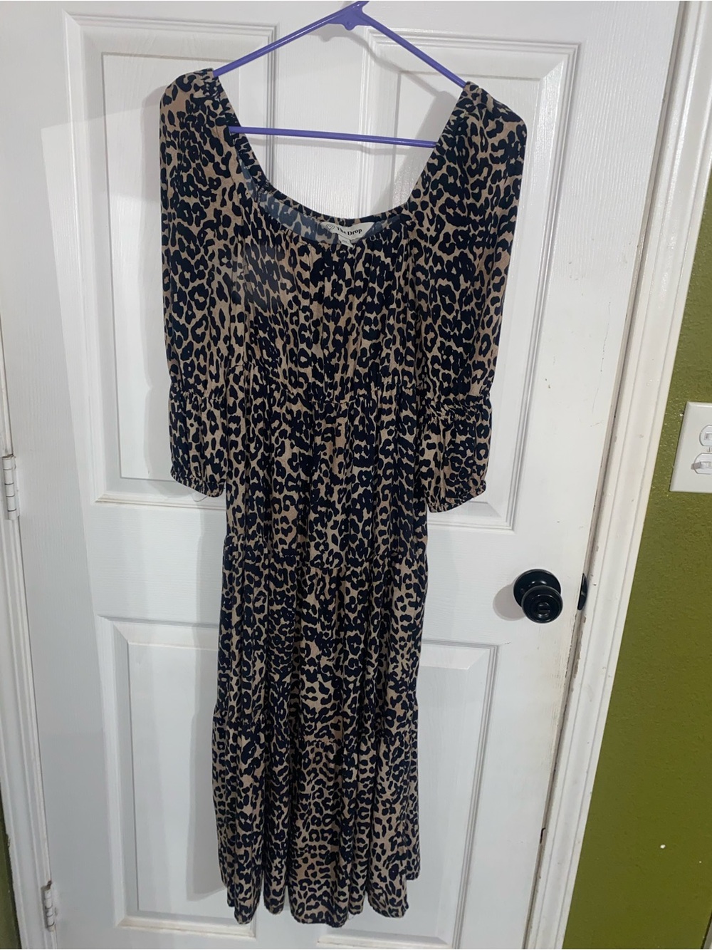 The Drop Leopard Print Dress XXS